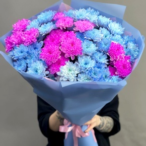 Букет "Матильда" из 15 кустовых хризантем в Мытищах