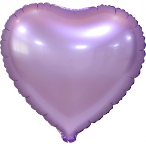 Сердце сиреневое фольгированный шар с гелием (45 см) в Мытищах