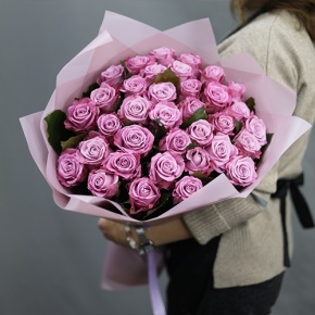 Букет из 35 малиновых роз Меритим (50 см) в Мытищах