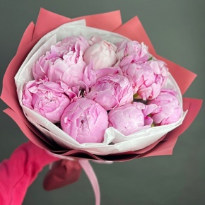 Букет из 11 пионов Сара Бернар в Мытищах