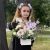 Композиция с георгинами на 1 сентября в белом ящике в Мытищах