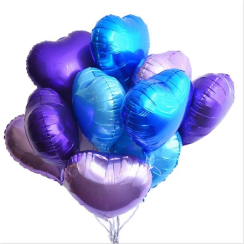 Сердце фиолетовое фольгированный шар с гелием (45 см) в Мытищах