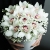 Композиция в шляпной коробке из белых орхидей и гипсофилы в Мытищах Композиция в шляпной коробке из белых орхидей и гипсофилы в Мытищах