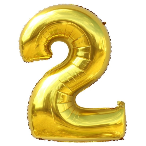 Шар гелиевый цифра 2 (40х102 см) в Мытищах