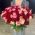 Букет 151 роза красный микс (50 см) в Мытищах