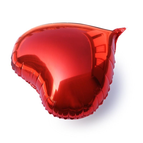 Сердце красное фольгированный шар с гелием (45 см) в Мытищах