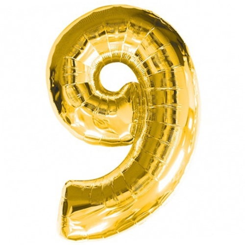 Шар гелиевый цифра 9 (40х102 см) в Мытищах